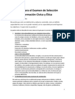 Guía para El Examen de Selección Formación Cívica y Ética