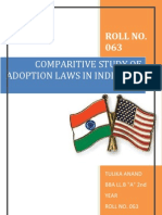 Comparitive Study of Adoption Laws in India and USA: Roll No. 063