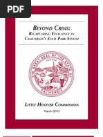 BEYOND CRISIS:
RECAPTURING EXCELLENCE IN
CALIFORNIA’S STATE PARK SYSTEM