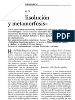 Francisco Jarauta Conferencia 1911 Disolusion y Metamorfosis