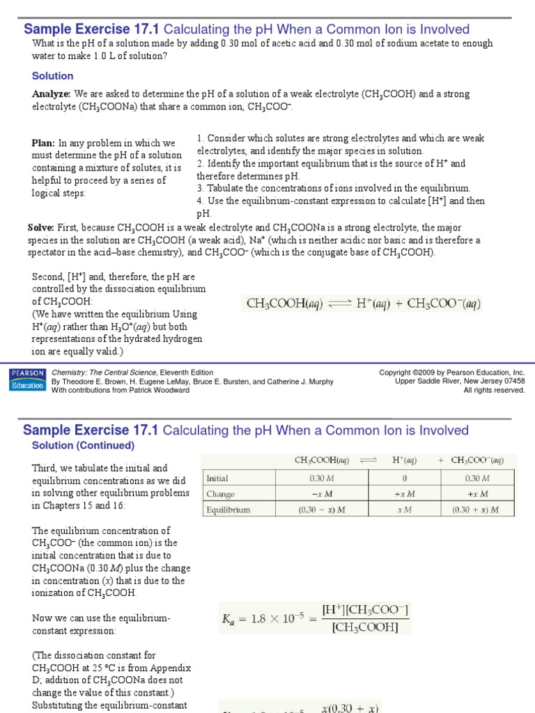 Ch17 Sample Exercise | PDF | Science & Mathematics | Teaching Methods ...