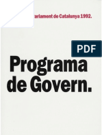 Programa Eleccions Al Parlament de Catalunya PSC 1992