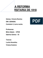 La Reforma Universitaria de 1918