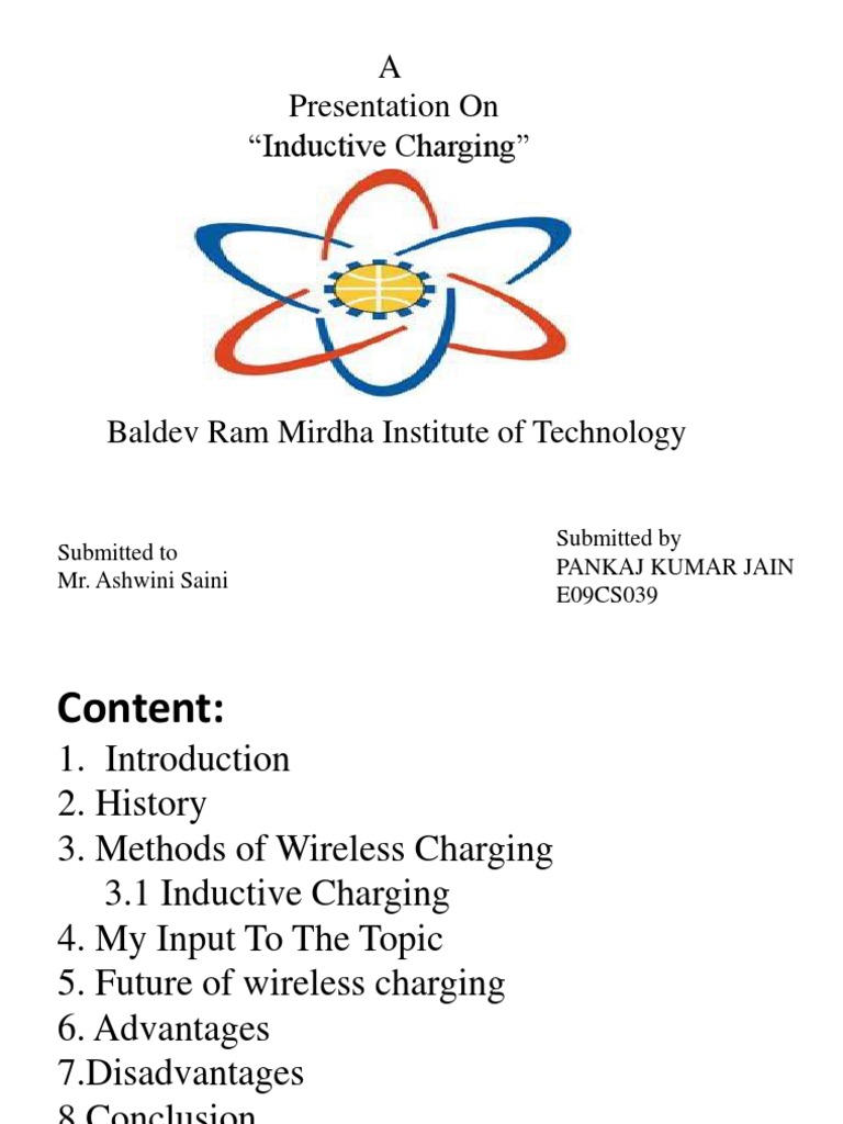 Inductive Charging | PDF | Wireless | Electricity