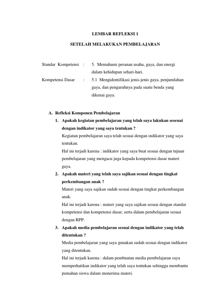 Lembar Refleksi 1 Docx