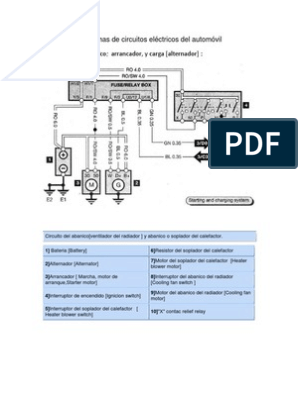 Diagramas de Circuitos Eléctricos Del Automóvil | PDF | Vehículo de motor |  Automóviles