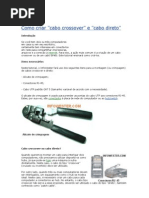 Tutoriais Montar Cabo Rede Crossover e Direto