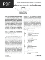 Parametric Studies of An Automotive Air Conditioning System