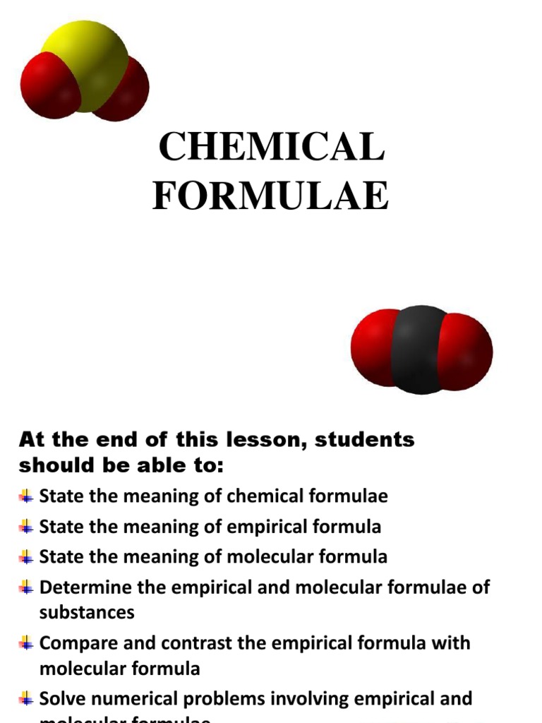 Understanding Chemical Formulae Basics | PDF | Molecules | Chemical ...