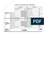 Jadwal BS2 Pro Anatomi 2012-2013