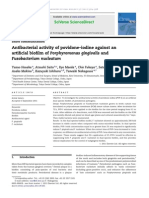 Antibacterial Activity of Povidone Iodine Against An Artificial Biofilm of Porphyromonas