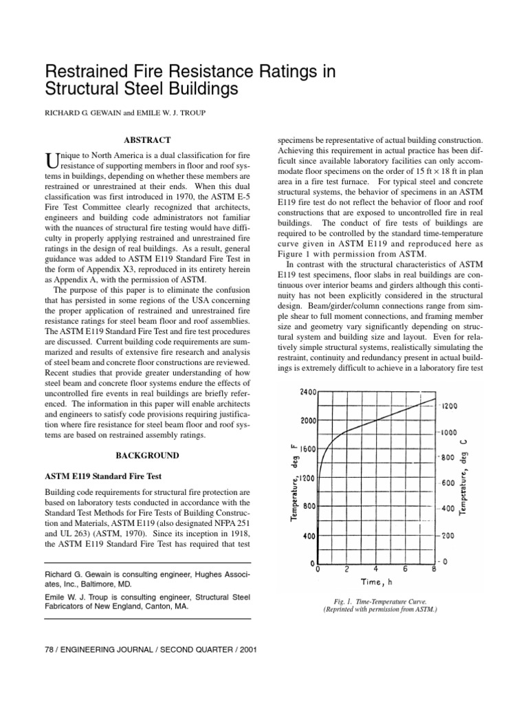 Fire Resistance Ratings for Steel Beams | PDF | Beam (Structure ...