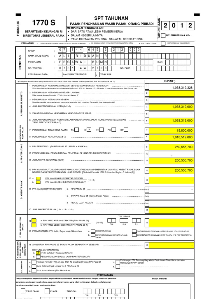 SPT Form | PDF