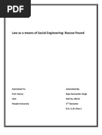 Law as a Means of Social Engineering - Roscoe Pound