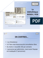 Utilisation de Facebook Par La Bibliothèque de l'ICP