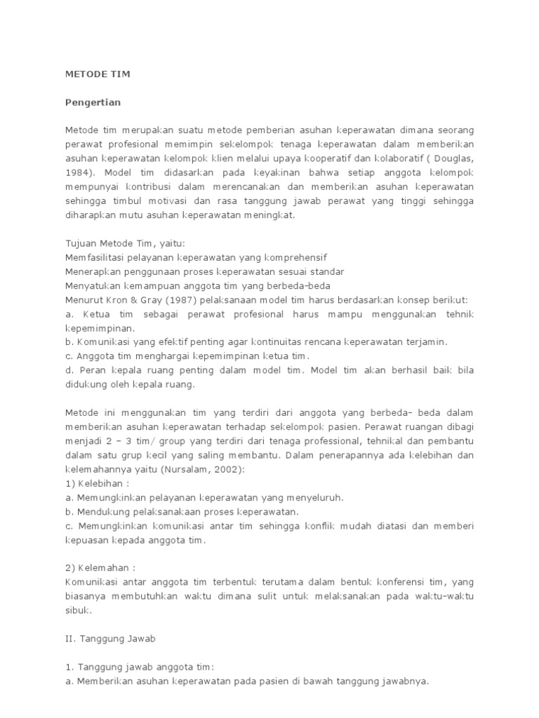 Metode Tim | PDF