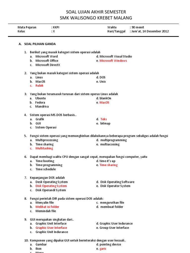 Soal Uas Kkpi X Sem 1