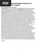 Download Metode Dan Teknik Pembelajaran Berbicara Di Kelas Rendah Dan Tinggi Sd by Shofia Wulandari SN132413170 doc pdf