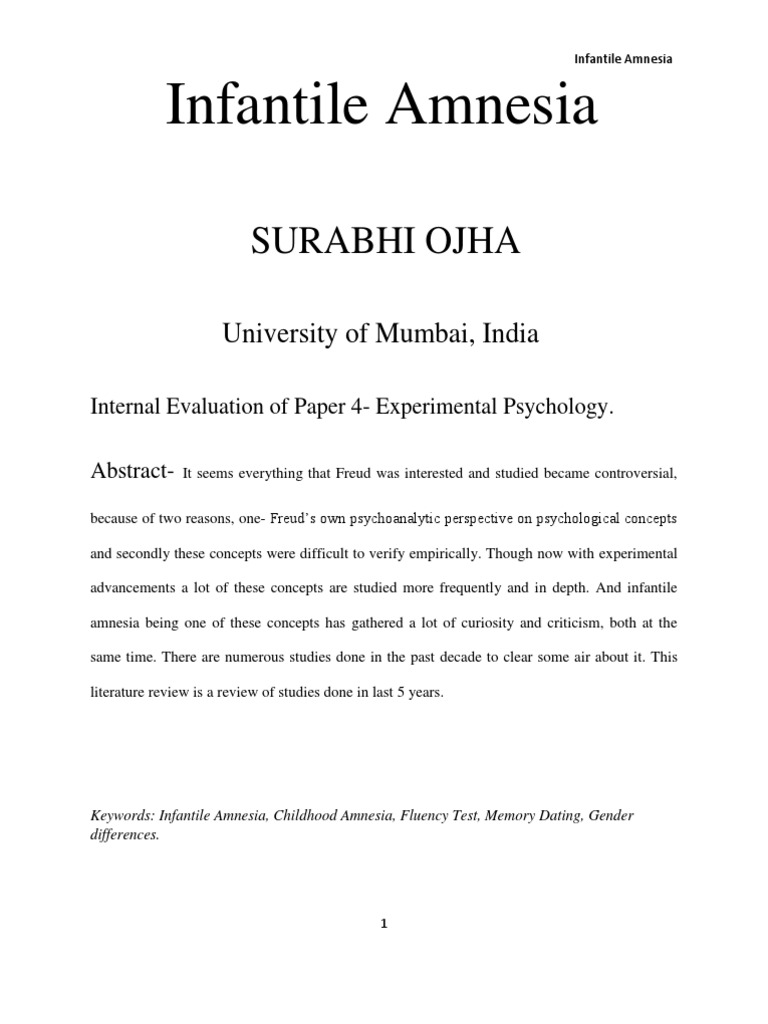 Amnesia literature review picture