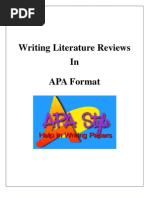Writing Literature Reviews in APA Format
