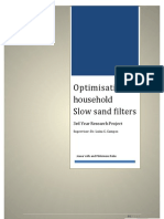 Optimisation of Household Slow Sand Filters