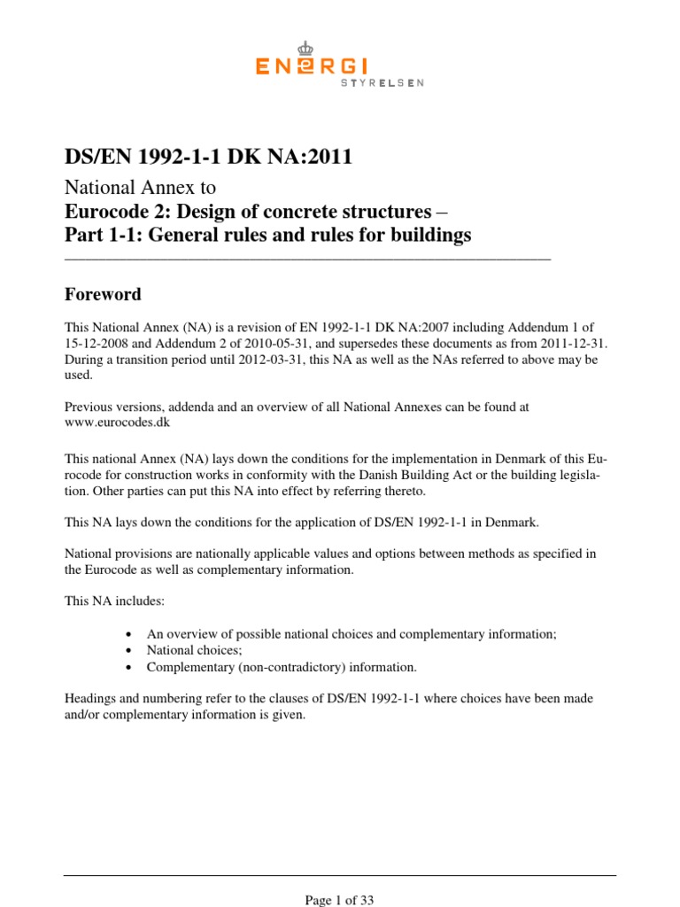 Ds En 1992 1 1 Dk Na 2011 E Download Free Pdf Strength Of