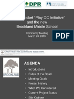 Turkey Thicket "Play DC Initiative" and The New Brookland Middle School