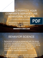 Want To Perfect Your Company's Service - Use Behavioral Science