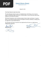 Paul, Lee, & Cruz Letter to Harry Reid