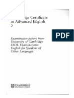Cambridge Certificate in Advanced English 5 Student's Book