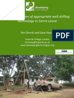 The application of appropriate well drilling technology in Sierra Leone