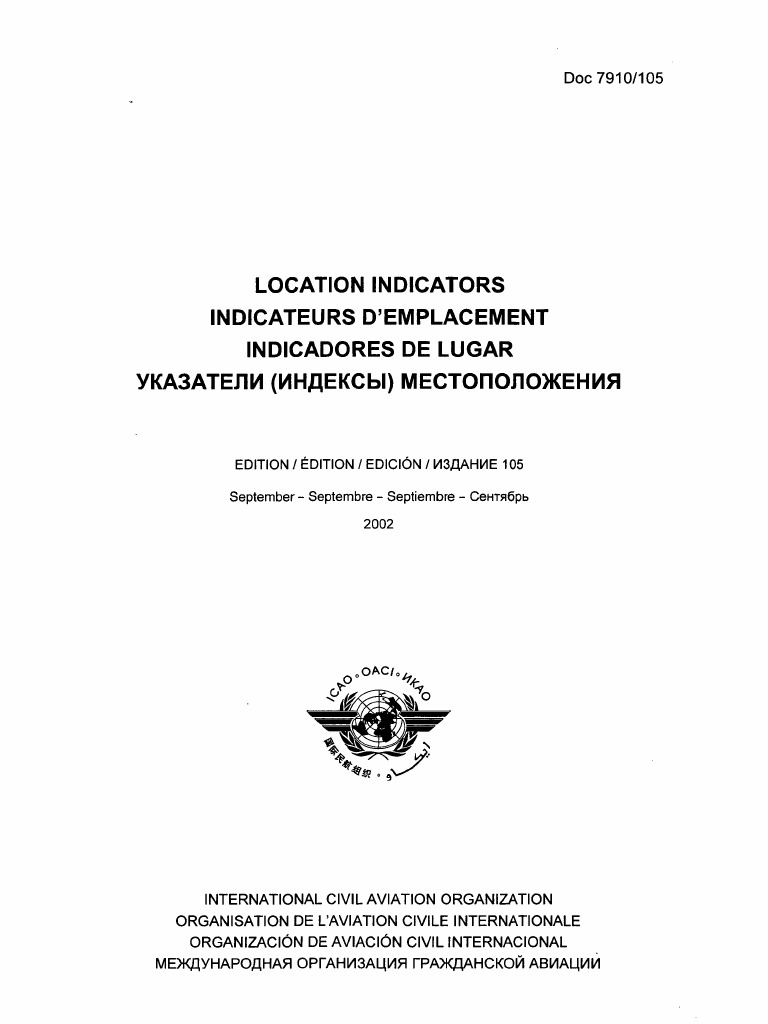 Doc 7910 Icao Location Indicator Banking Payments