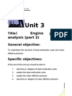 Unit 3: Engine Process Analysis (Part 2)