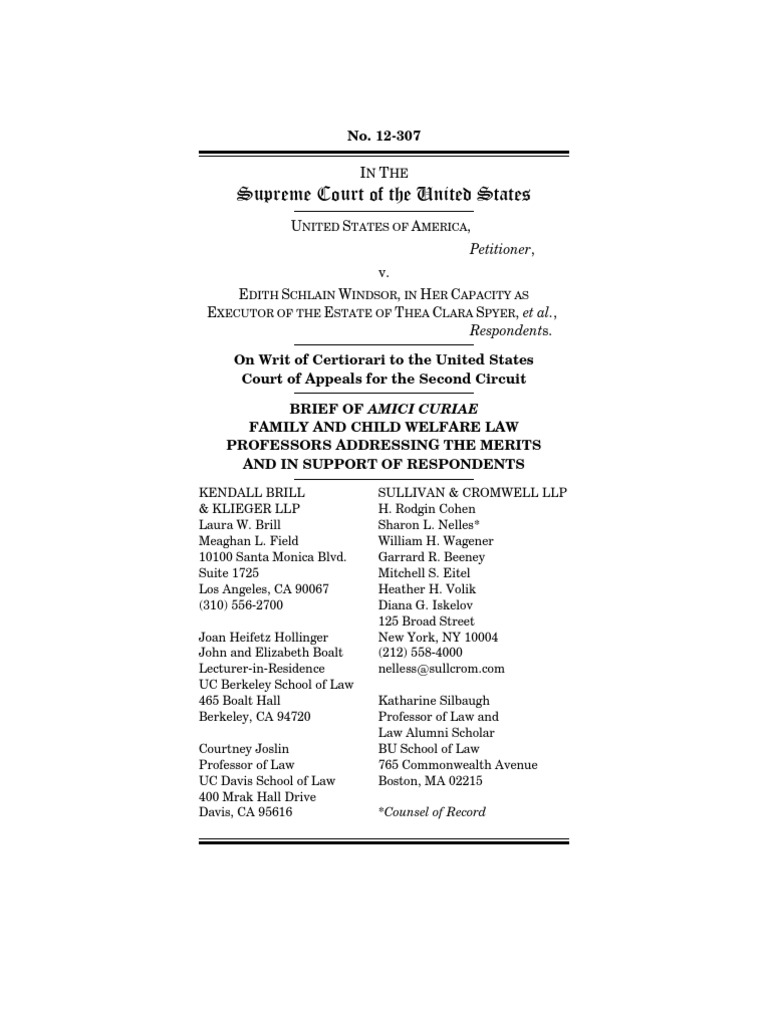 Amicus Brief of Family and Child Welfare Professors | PDF