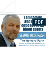 Seamus McDonagh - against bloodsports