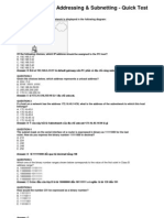 Quick Test 3 IP Addressing & Subnetting - Answers