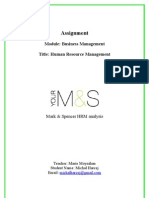 Mark Amp Spencer HRM Analysis PDF
