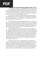 Download Bi thuyt minh v Hong thnh Thng Long by Lai Thuy SN132465975 doc pdf