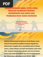 Dasar Ekonomi Baru (1970-1990)