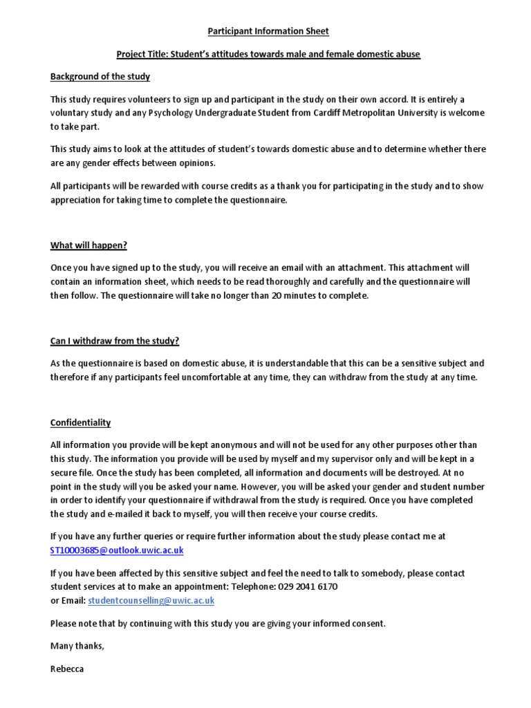 Attitutde Towards Domestic Abuse Questionnaire-6 | Domestic Violence ...