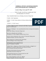 UCC Law Postgraduate Conference Program 2009