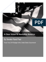 Download SENATOR RAND PAUL A CLEAR VISION TO REVITALIZE AMERICA UPDATED FY2014 by Senator Rand Paul SN132477204 doc pdf