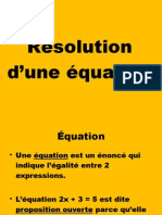 Résolution d’équations de degré 1 et d'équations rationnelles