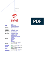 Airtel (India) : Navigation Search