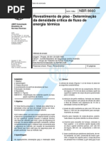 NBR 8660 - Revestimento de Piso - Determinacao Da Densidade Critica de Fluxo de Energia Termica
