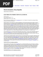 Electrochemistry Encyclopedia: Electrolytic Production of Aluminum