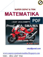 Buku Super Cepat Belajar Matematika SMA Dan MA SMK