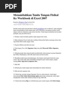 Download Menambahkan Tanda Tangan Fisikal Ke Workbook Di Excel 2007 by Rahma Bohay SN132532457 doc pdf