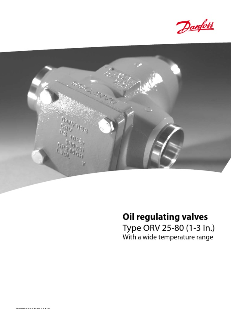 Oil Regulating Valves Type ORV 2580 (13 In.) PDF Valve Pressure