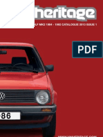 Golf Mk2 1984 - 1992 Catalogue 2013 Issue 1